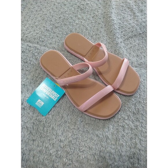 Reef Pink Slide On Sandals Size 6 Nwt - Picture 2 of 9